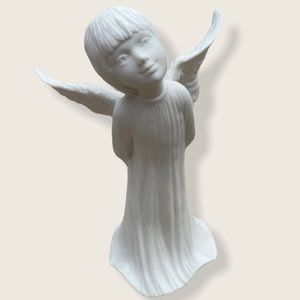 Boehm Boy White / Bisque Angel Figurine